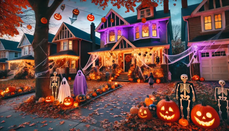 Houses Decorated to Celebrate Halloween in Canada: A Festive Showcase is kay uper picture generate karo