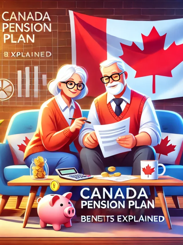 DALL·E 2025-02-07 21.07.13 - A vibrant and relatable feature image for the Canada Pension Plan (CPP). The scene features an elderly couple sitting on a sofa, happily reviewing fin